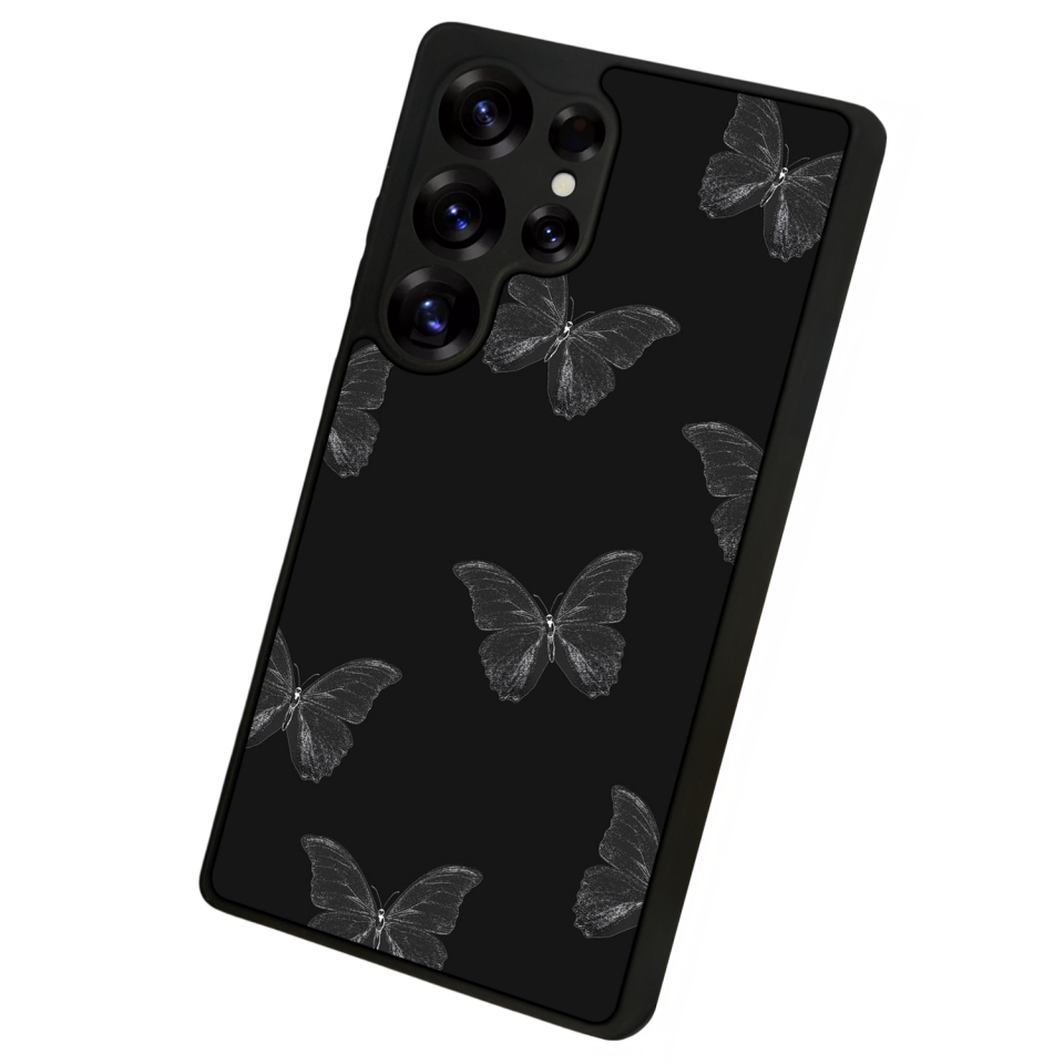 Samsung Galaxy S25 Ultra Uyumlu Kelebek Tasarımlı Glossy Premium Kılıf