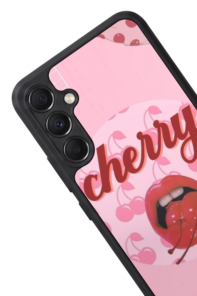 Samsung Galaxy A34 Uyumlu Kiraz Tasarımlı Glossy Premium Kılıf