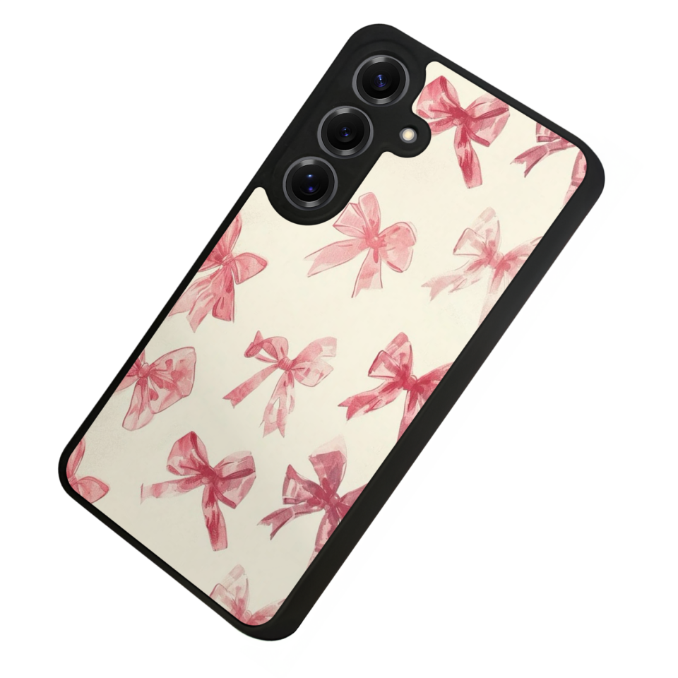 Samsung Galaxy S25 Uyumlu Kurdele Tasarımlı Glossy Premium Kılıf