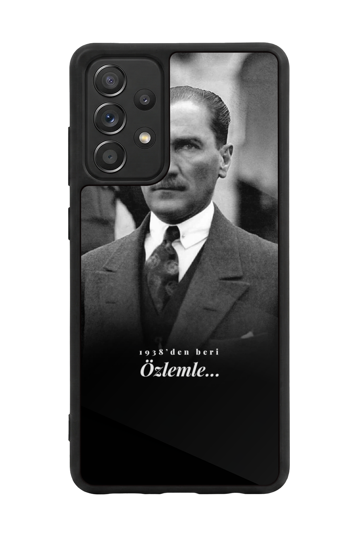 Samsung Galaxy A72 Uyumlu Mustafa Kemal Ataturk Tasarımlı Glossy Premium Kılıf