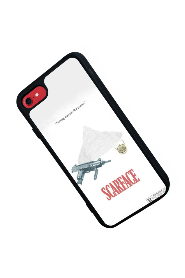 iPhone SE Uyumlu Scarface Tasarımlı Glossy Premium Kılıf