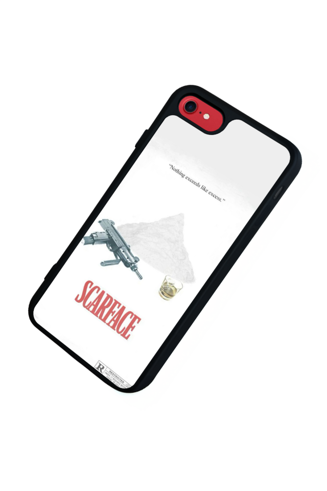 iPhone SE Uyumlu Scarface Tasarımlı Glossy Premium Kılıf