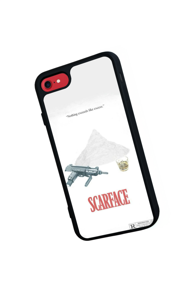 iPhone SE Uyumlu Scarface Tasarımlı Glossy Premium Kılıf