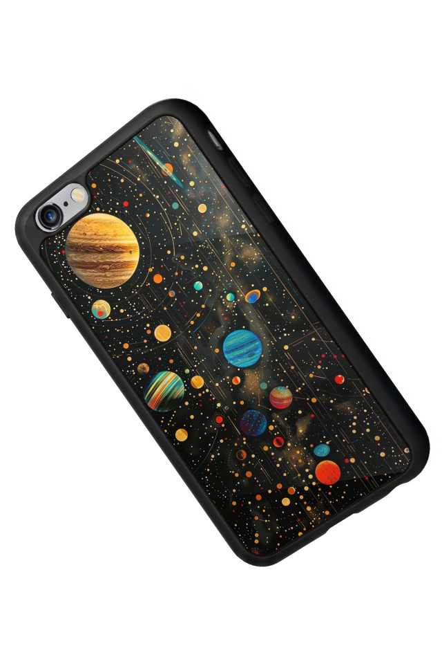 iPhone 6s Plus Uyumlu Uzay Tasarımlı Glossy Premium Kılıf
