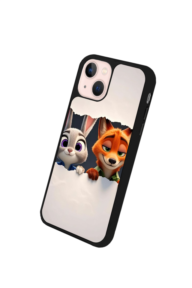 iPhone 15 Uyumlu Zootropolis Tasarımlı Glossy Premium Kılıf