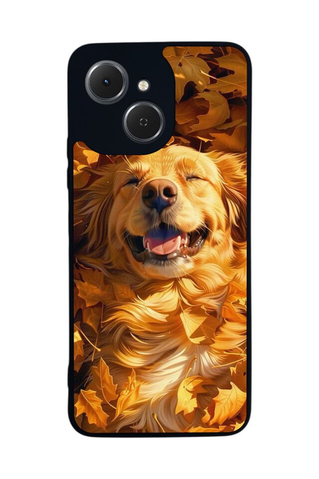 Tecno Spark 40C Uyumlu Golden Kopek Tasarımlı Glossy Premium Kılıf
