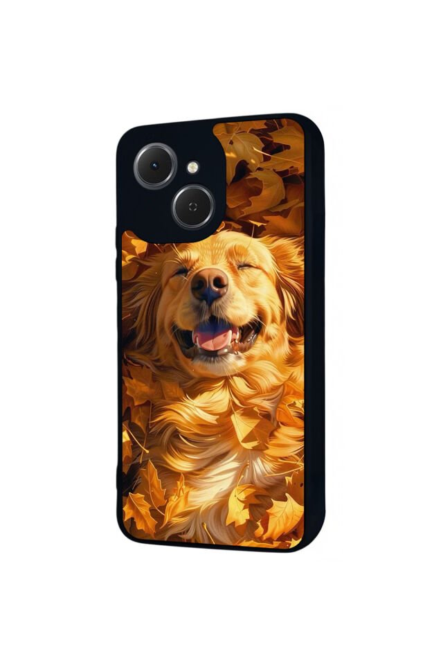 Tecno Spark 40C Uyumlu Golden Kopek Tasarımlı Glossy Premium Kılıf