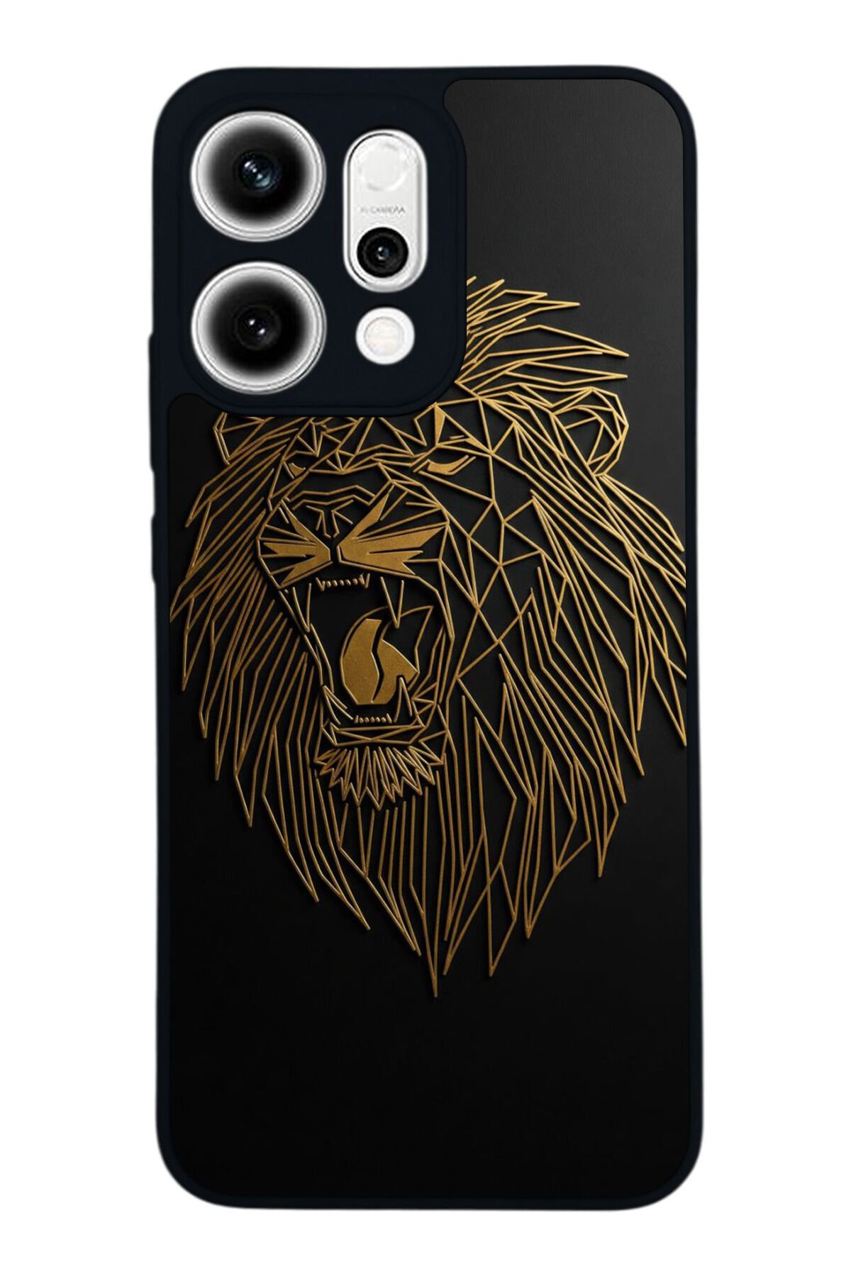 Oppo Reno 14 Uyumlu Aslan Tasarımlı Glossy Premium Kılıf