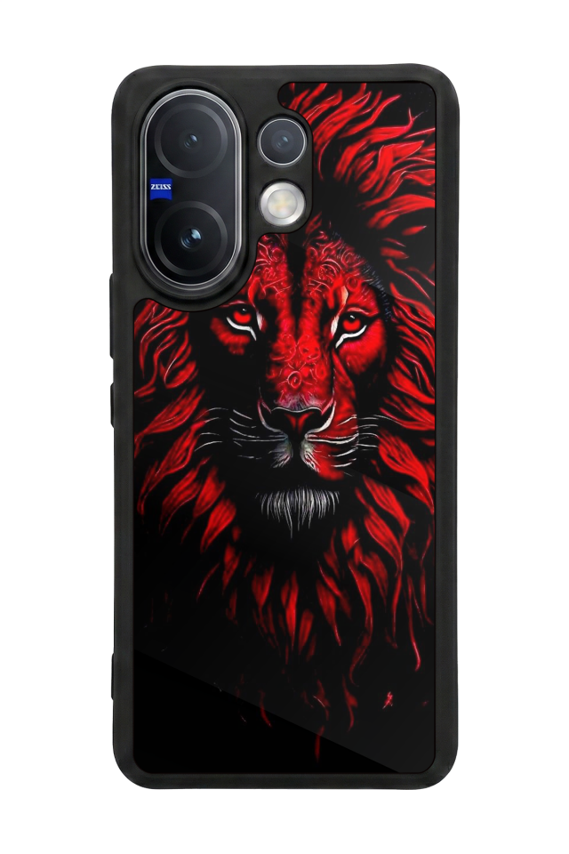 Vivo V60 Uyumlu Aslan Tasarımlı Glossy Premium Kılıf