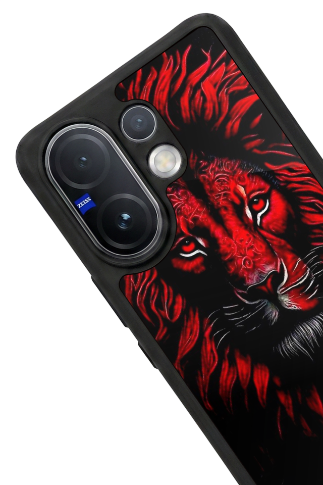 Vivo V60 Uyumlu Aslan Tasarımlı Glossy Premium Kılıf