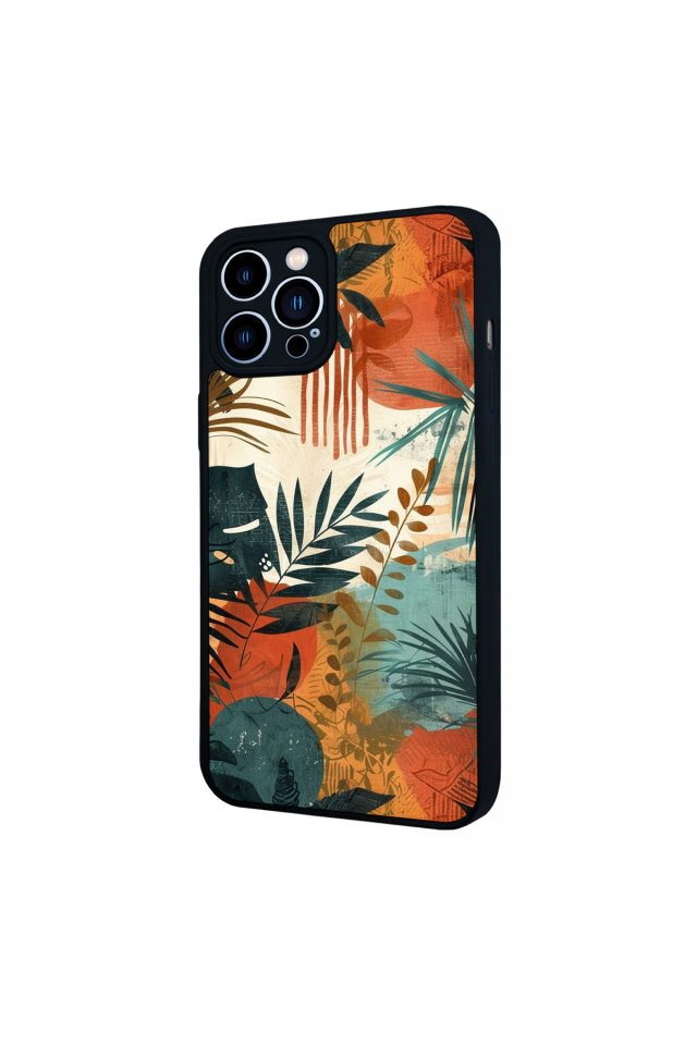 iPhone 12 Pro Max Uyumlu Botanik Tasarımlı Glossy Premium Kılıf