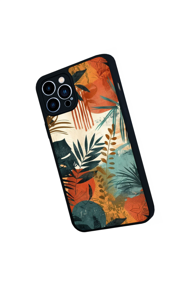 iPhone 12 Pro Max Uyumlu Botanik Tasarımlı Glossy Premium Kılıf