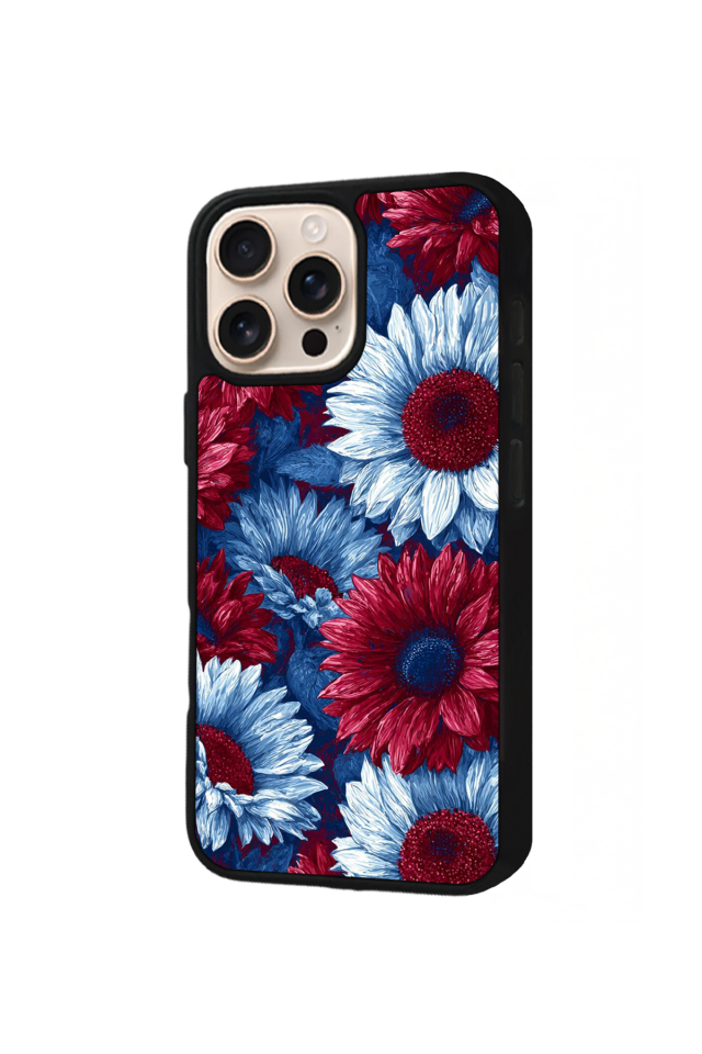 iPhone 14 Pro Uyumlu Cicek Tasarımlı Glossy Premium Kılıf