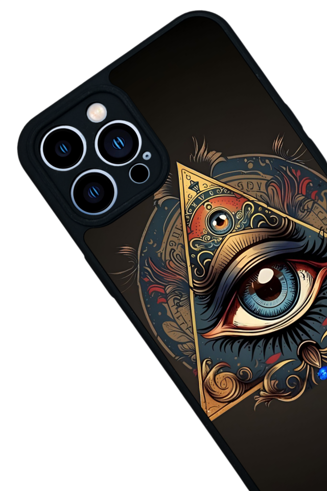 iPhone 13 Pro Max Uyumlu Göz Tasarımlı Glossy Premium Kılıf