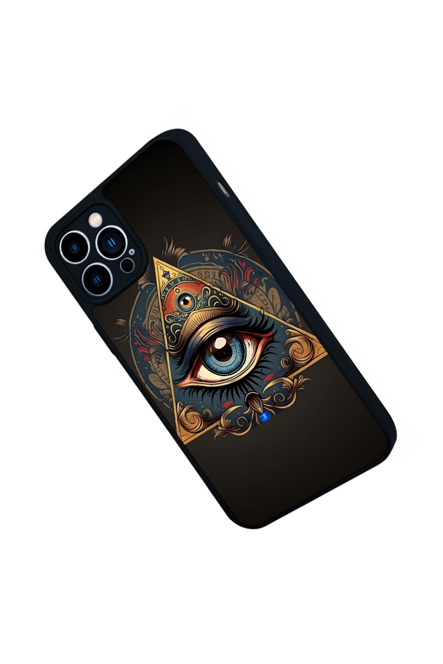 iPhone 13 Pro Max Uyumlu Göz Tasarımlı Glossy Premium Kılıf