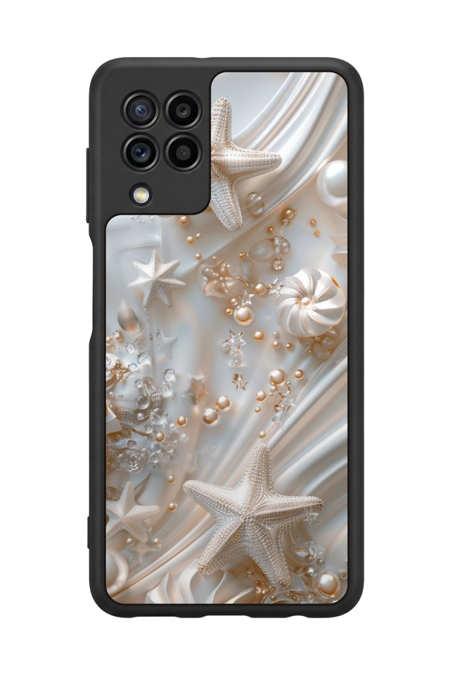 Samsung Galaxy M22 Uyumlu  İnci Tasarımlı Glossy Premium Kılıf