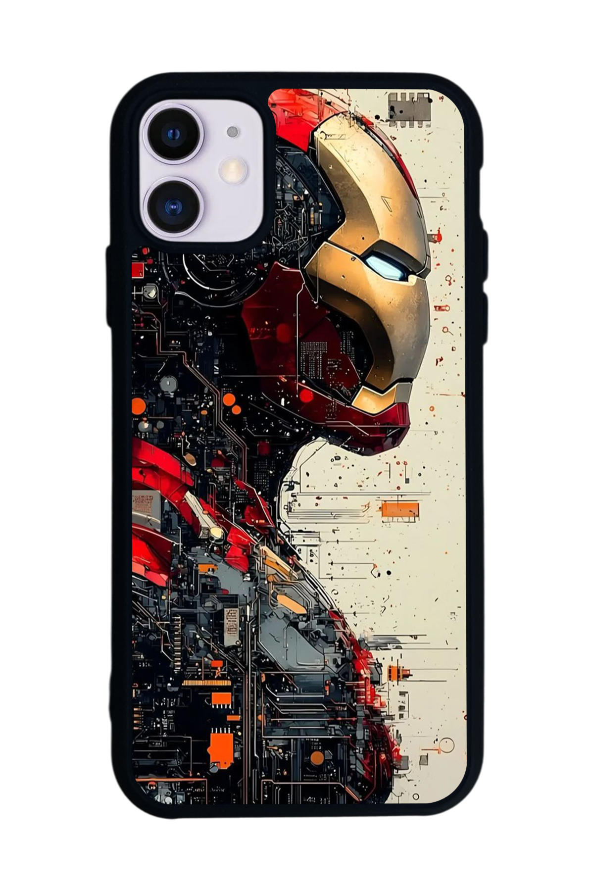 iPhone 11 Uyumlu  Iron Man ( Demir Adam ) Tasarımlı Glossy Premium Kılıf