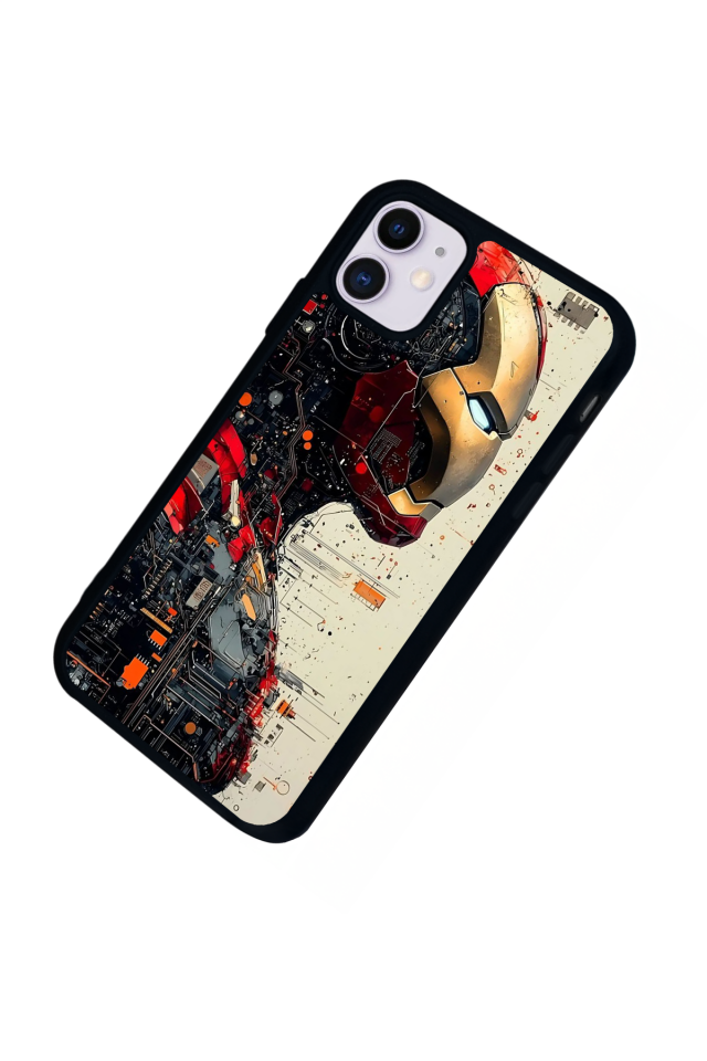 iPhone 11 Uyumlu  Iron Man ( Demir Adam ) Tasarımlı Glossy Premium Kılıf