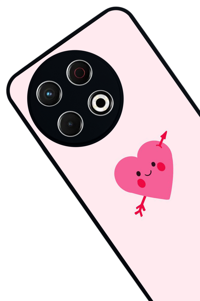 Tecno Spark 30 Pro Uyumlu Kalp Love Tasarımlı Glossy Premium Kılıf