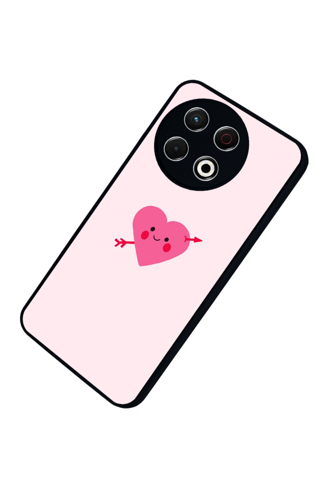 Tecno Spark 30 Pro Uyumlu Kalp Love Tasarımlı Glossy Premium Kılıf