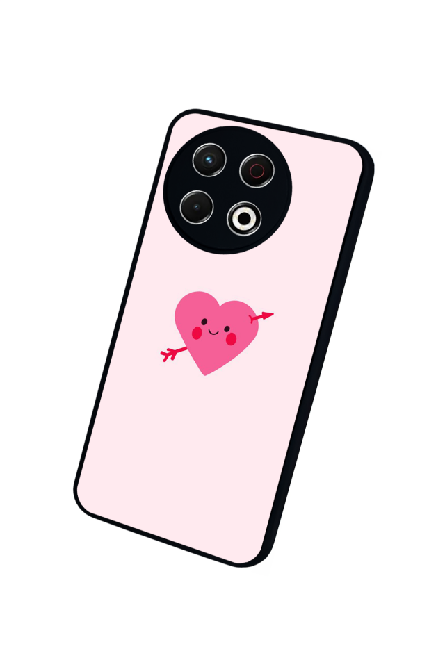 Tecno Spark 30 Pro Uyumlu Kalp Love Tasarımlı Glossy Premium Kılıf