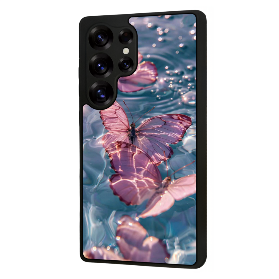 Samsung Galaxy S25 Ultra Uyumlu Kelebek Tasarımlı Glossy Premium Kılıf