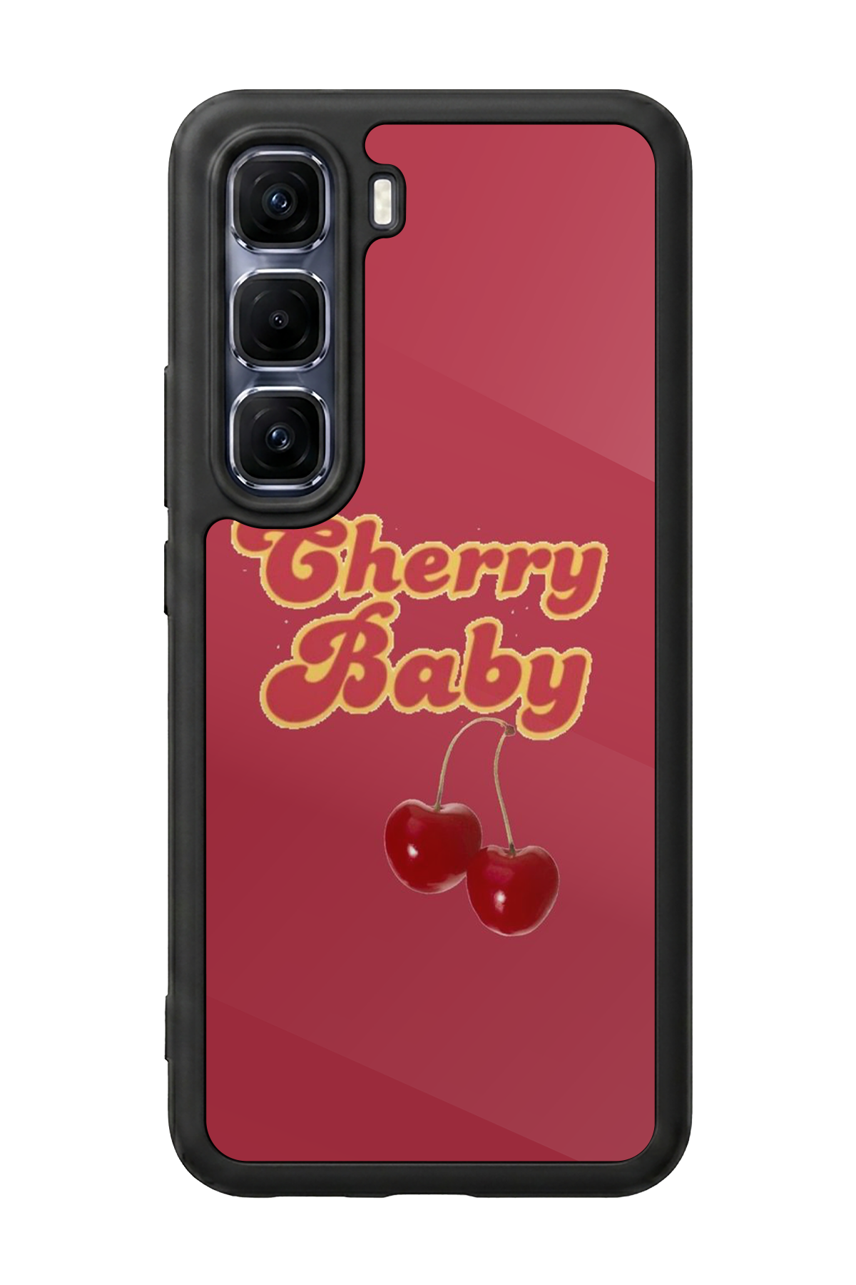 Infinix Hot 60 Pro Plus Uyumlu Kiraz Tasarımlı Glossy Premium Kılıf