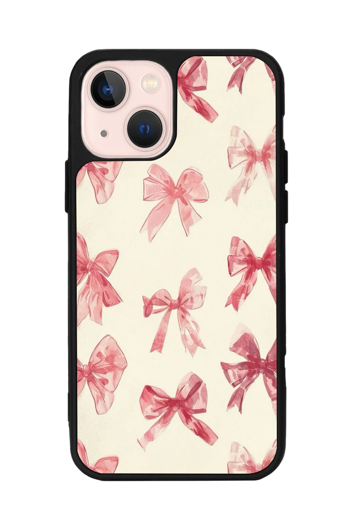 iPhone 13/14 Uyumlu Kurdele Tasarımlı Glossy Premium Kılıf