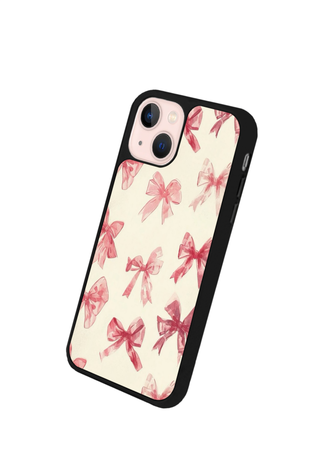 iPhone 13/14 Uyumlu Kurdele Tasarımlı Glossy Premium Kılıf