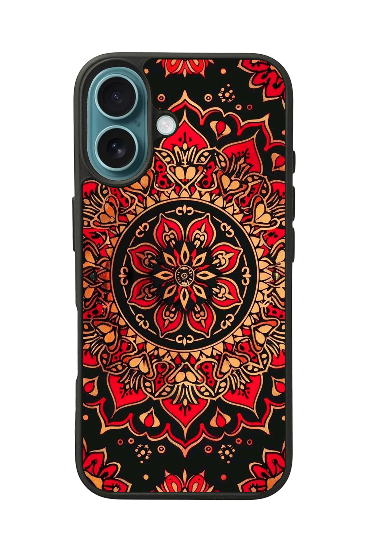 iPhone 16 Plus Uyumlu Mandala Tasarımlı Glossy Premium Kılıf
