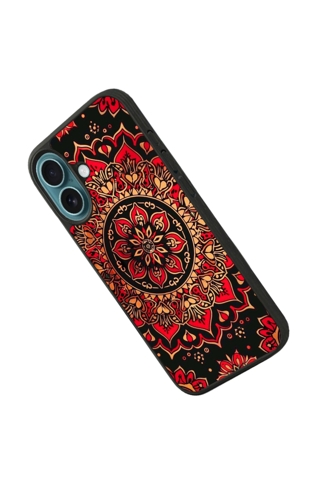 iPhone 16 Plus Uyumlu Mandala Tasarımlı Glossy Premium Kılıf