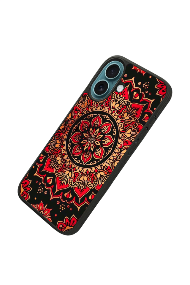 iPhone 16 Plus Uyumlu Mandala Tasarımlı Glossy Premium Kılıf