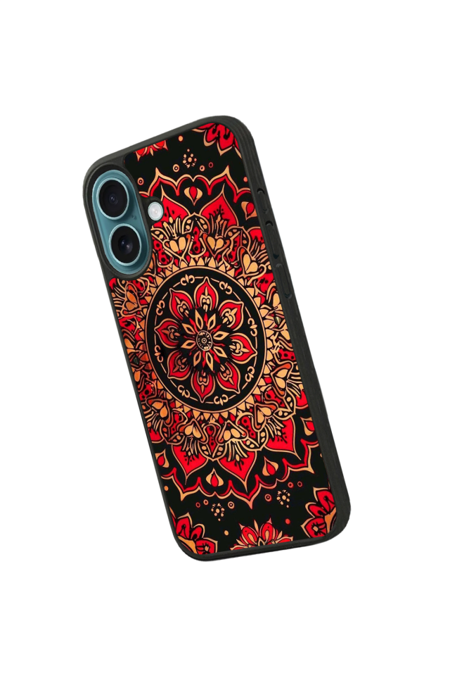 iPhone 16 Plus Uyumlu Mandala Tasarımlı Glossy Premium Kılıf