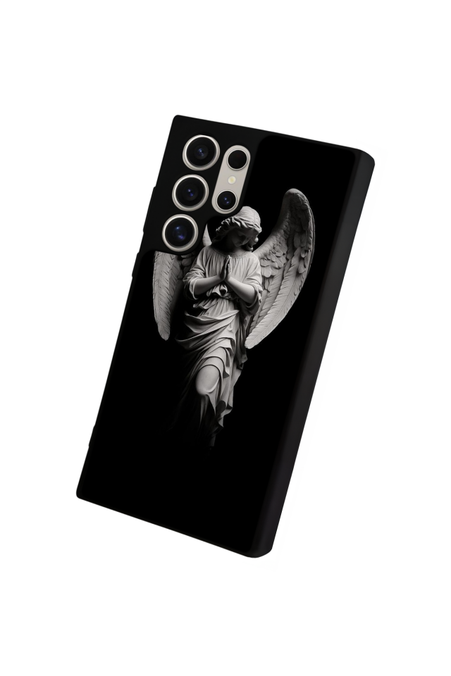 Samsung Galaxy S22 Ultra Uyumlu Melek Tasarımlı Glossy Premium Kılıf