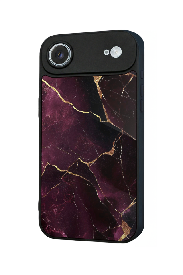 iPhone 17 Air Uyumlu Mermer Marble Tasarımlı Glossy Premium Kılıf