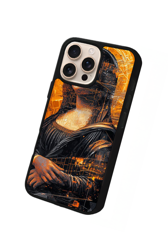 iPhone 14 Pro Max Uyumlu Monalisa Tasarımlı Glossy Premium Kılıf