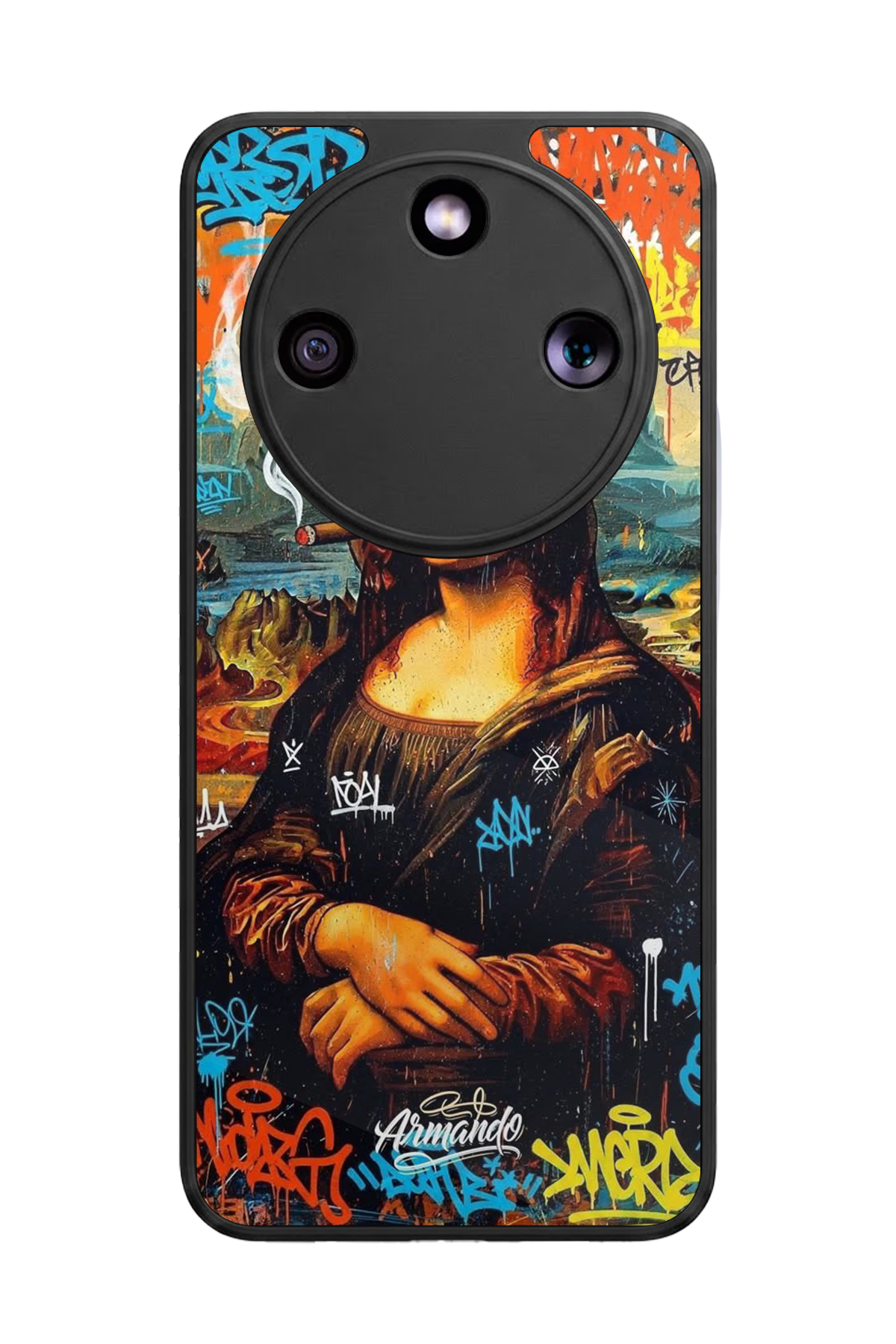 Honor Magic 8 Lite Uyumlu Monalisa Tasarımlı Glossy Premium Kılıf