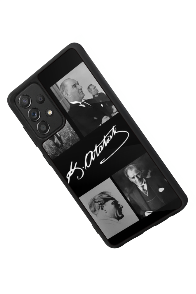 Samsung Galaxy A72 Uyumlu Mustafa Kemal Ataturk Tasarımlı Glossy Premium Kılıf