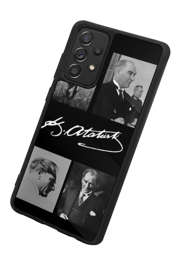 Samsung Galaxy A72 Uyumlu Mustafa Kemal Ataturk Tasarımlı Glossy Premium Kılıf