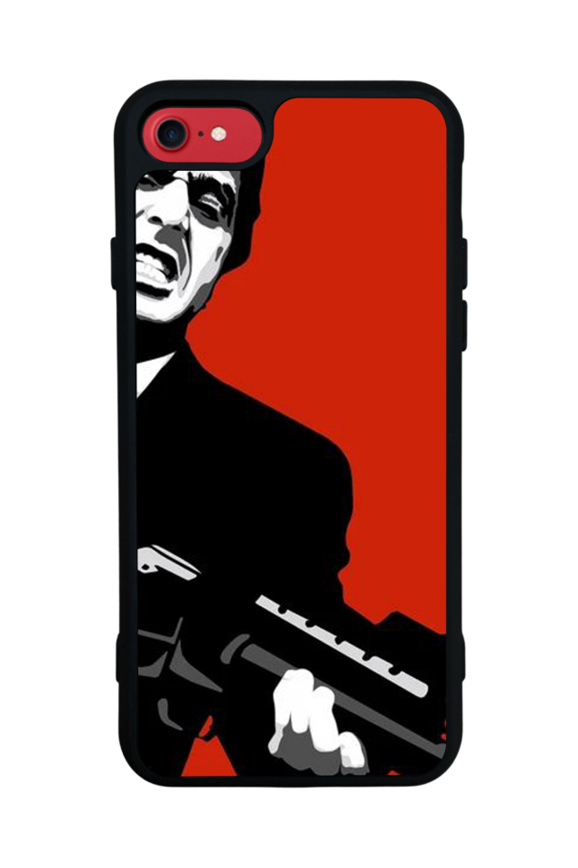 iPhone SE Uyumlu Scarface Tasarımlı Glossy Premium Kılıf