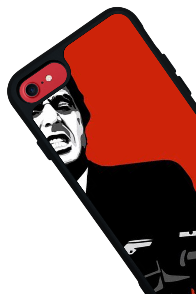 iPhone SE Uyumlu Scarface Tasarımlı Glossy Premium Kılıf