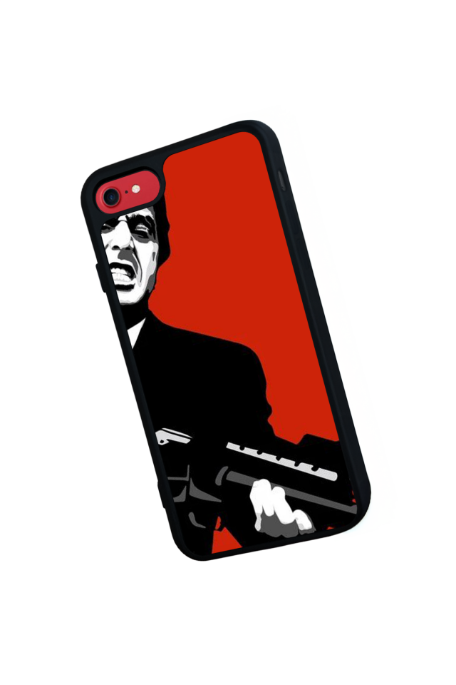 iPhone SE Uyumlu Scarface Tasarımlı Glossy Premium Kılıf