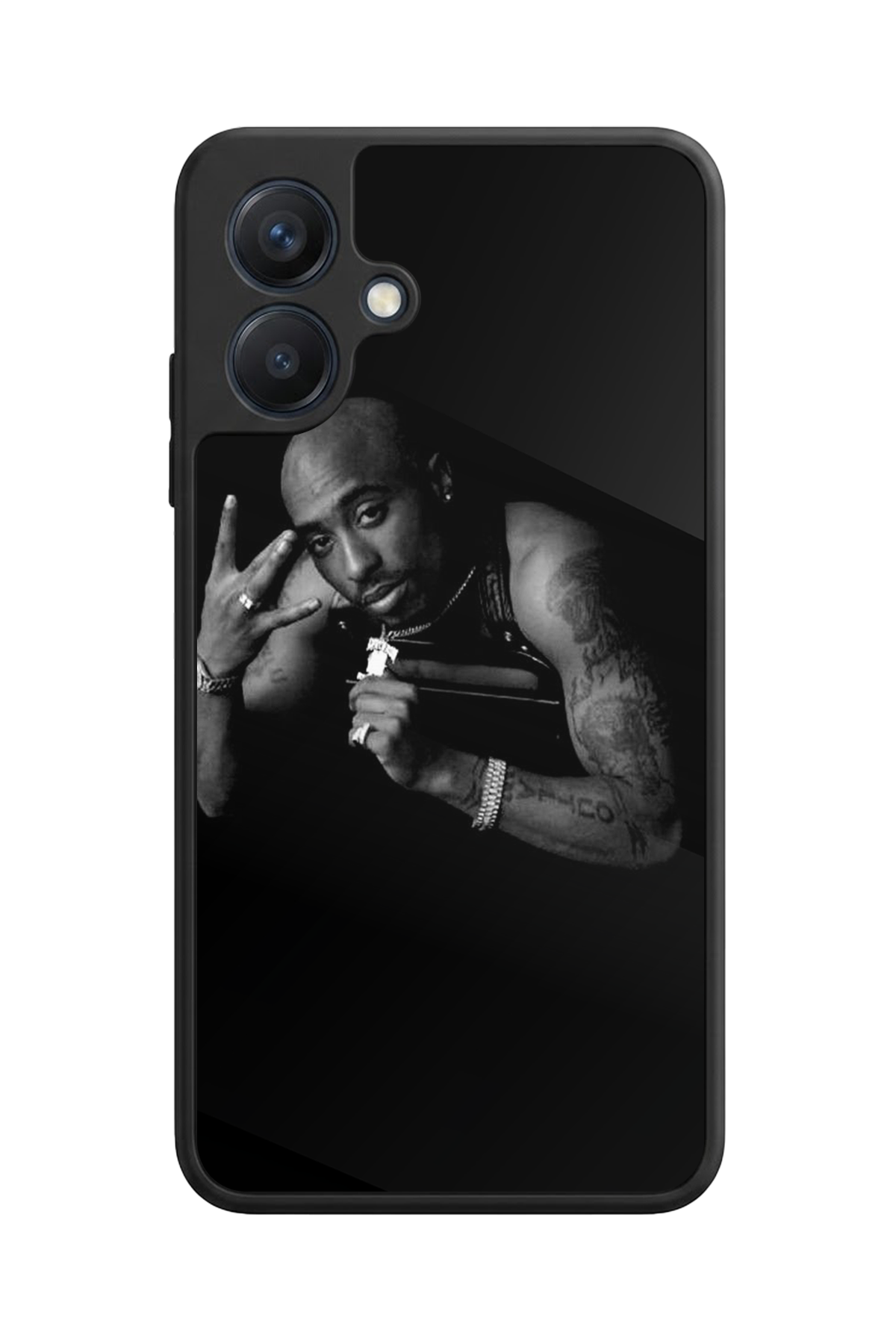 Samsung Galaxy A07 Uyumlu Tupac Tasarımlı Glossy Premium Kılıf