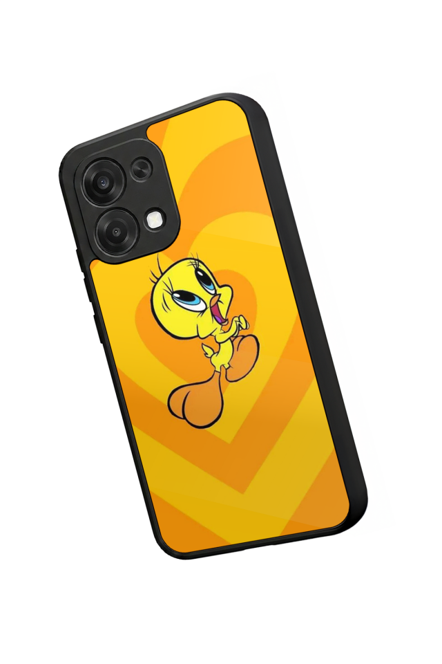 Oppo A6 Pro Uyumlu Tweety Tasarımlı Glossy Premium Kılıf