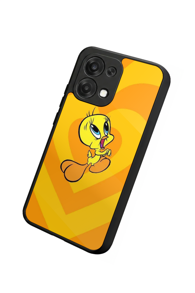 Oppo A6 Pro Uyumlu Tweety Tasarımlı Glossy Premium Kılıf