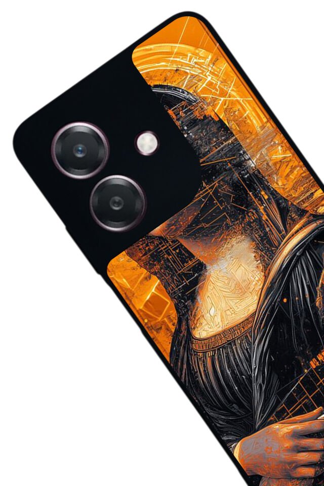 Oppo A3 5G Uyumlu Monalisa Tasarımlı Glossy Premium Kılıf