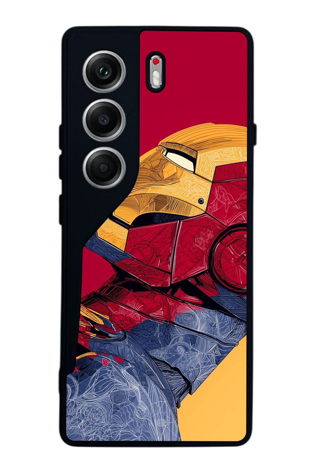 Tecno Camon 40 Uyumlu Iron Man ( Demir Adam ) Tasarımlı Glossy Premium Kılıf