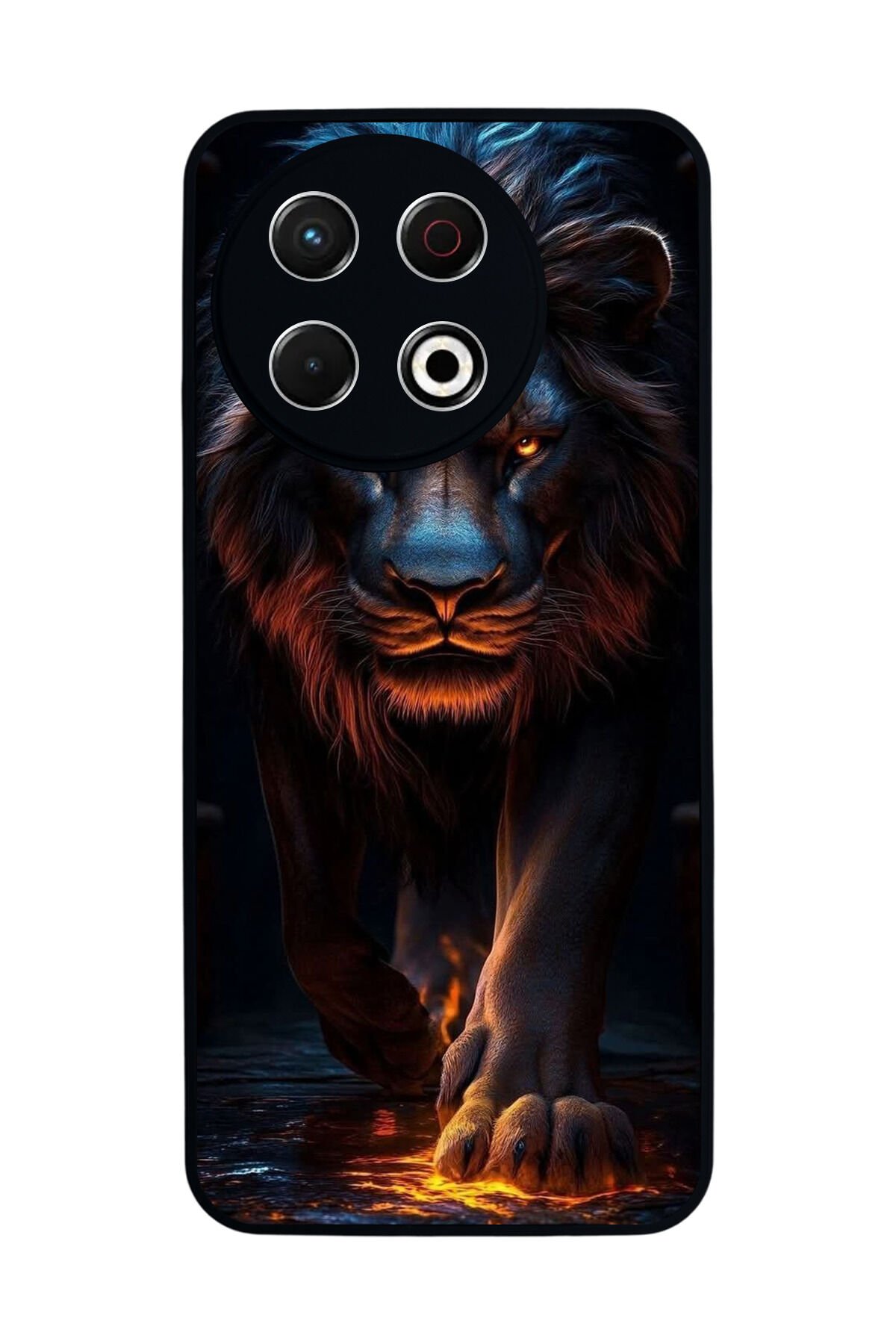 Tecno Spark 30 Pro Uyumlu Aslan Tasarımlı Glossy Premium Kılıf