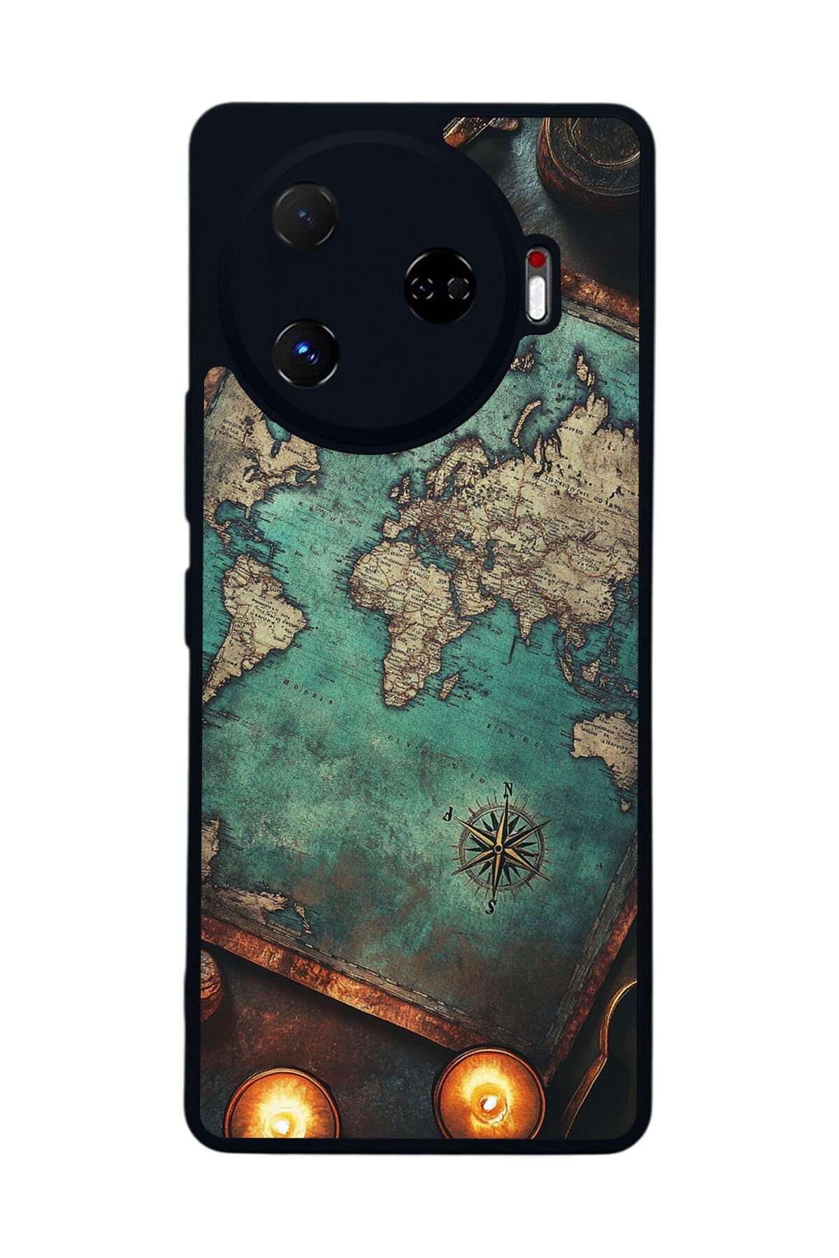 Tecno Camon 30 Pro Uyumlu Harita Tasarımlı Glossy Premium Kılıf