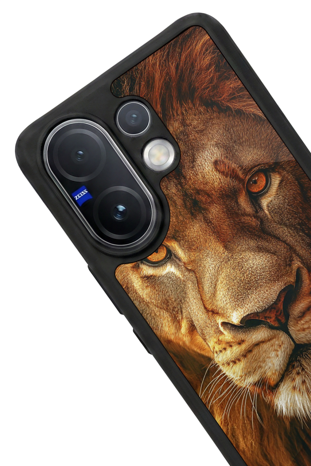 Vivo V60 Uyumlu Aslan Tasarımlı Glossy Premium Kılıf